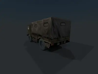 GAZ 66 Low 3D model - Army car Low-poly 3D model