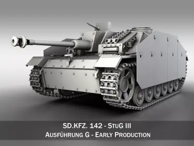 StuG III - Ausfuerung G - Early Production  3D model