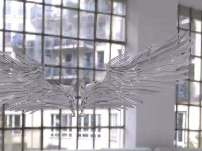 Angel and bird wings 3D model