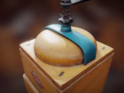 Old Coffee Grinder 3D Scan PBR Low-poly 3D model