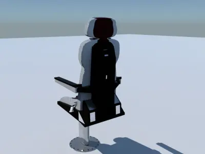 Aircraft Airplane Pilot Seat Chair V1 Low-poly 3D model