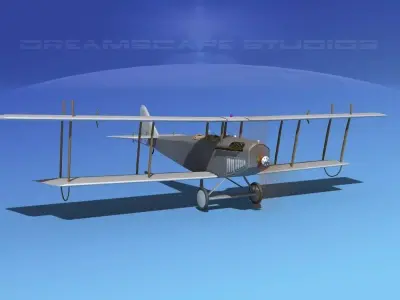Curtiss JN-2 Jenny Bare Metal 3D model