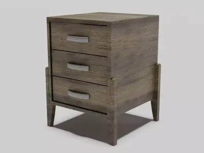 Struct3D - Nightstand 3D 4K Lowpoly PBR Free low-poly 3D model