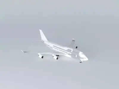 Boeing 747-400 Template Free 3D model