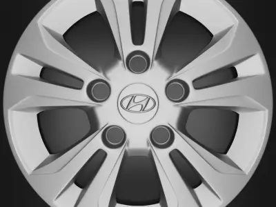 Hyundai Sonata Hubcaps 2016-2019 3d model Low-poly 3D model