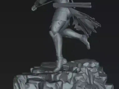 Cyber Shadow Ninja 75mm STL for Resin 3D Printing 3D print model