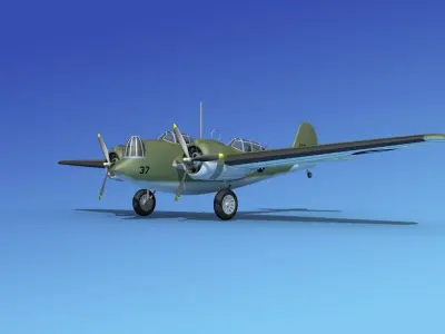 Martin B-10 V09 USAAF 3D model