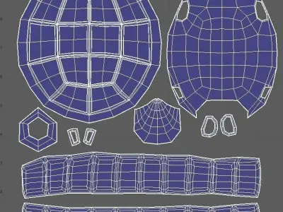 Turtle lowpoly model wearing hat Low-poly 3D model