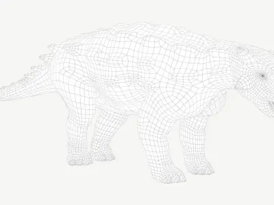 Ankylosaurus dinosaur Low-poly 3D model