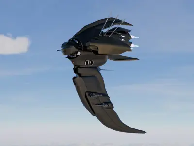 sci-fi jet 3D model