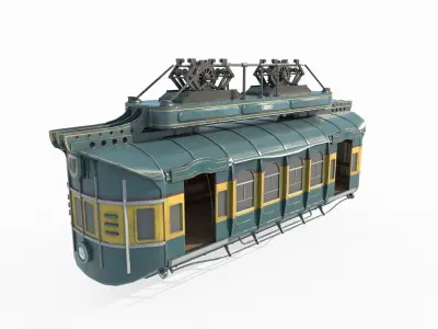 Magical style suspended train 3D model