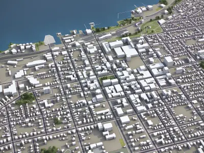 Burlington Low-poly 3D model