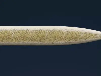 Golden Dagger Sheath Low-poly 3D model