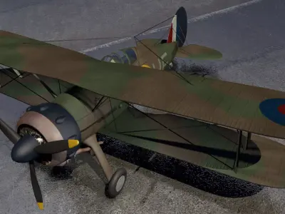 Gloster Gladiator Mk-1 3D model