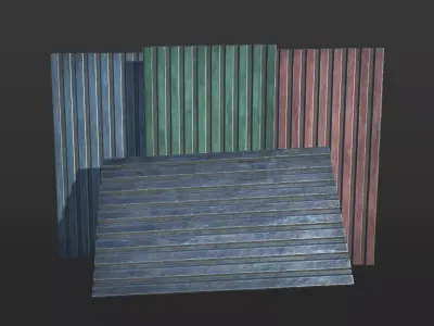 Metal Plates Free low-poly 3D model