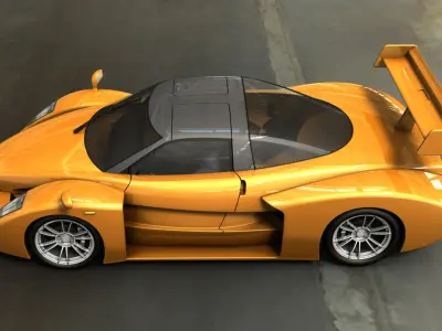 LMPTrackAS1 futuristic sports car Free 3D model