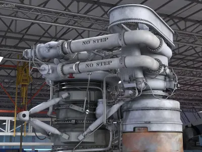 Rocket Engine F-1 3D model