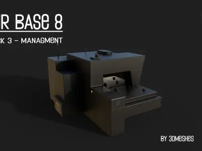 AIR BASE 8 - Dock 3 - Managment Low-poly 3D model