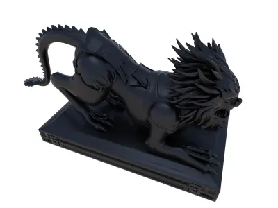 Sculpture-004 lion statue 3D model