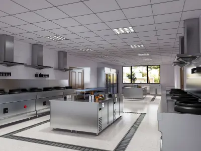 Commercial Kitchen 2 3D model
