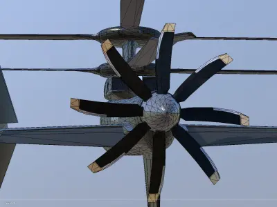 Sikorsky Boeing SB1 Defiant demonstrator Low-poly 3D model