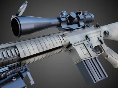 M110 SASS Hi-Res 3D model