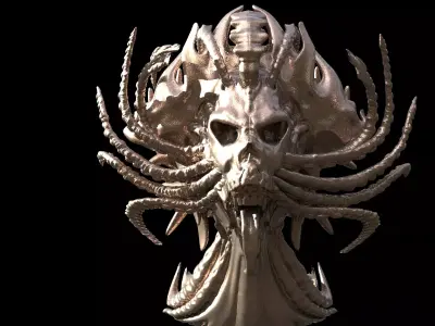 Alien God scull 4 3D model