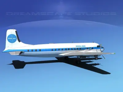 Douglas DC-7B Pan American 2 3D model