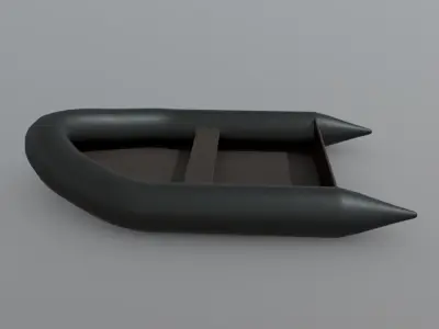 Inflatable Boat Low-poly 3D model