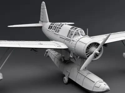 Vought OS2U Kingfisher Scale model 3D print model