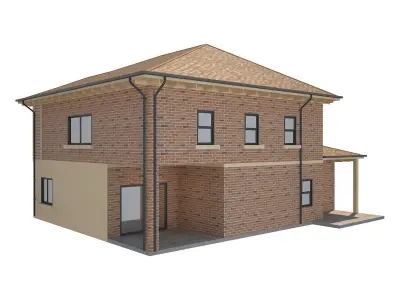 Cottage House 6 Low-poly 3D model