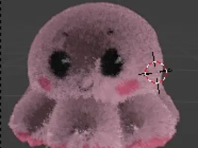 Octopus plush Low-poly 3D model