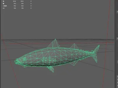 Mackere Low-poly 3D model