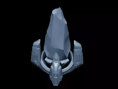 Futuristic Sci-Fi Crystal Energy Core Reactor 3D Model 3D print model