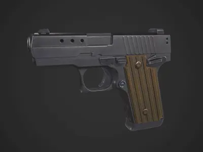 Glock 36 Custom Low-poly 3D model