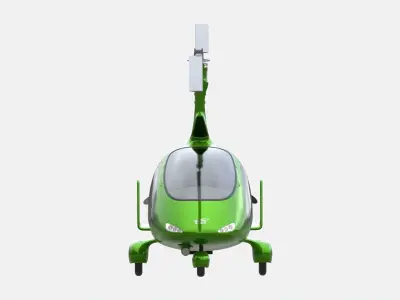 Gyroplane Autogyro Cavalon Green 3D model