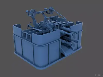 QF2 Mark VIII 4 barelled - Personal license - 1-72 scale 3D print model