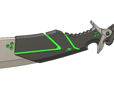 Cyberpunk Machete 3D STL 3D print model
