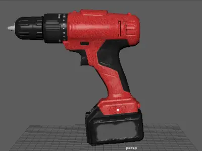 Drill Free 3D Model Game-Ready and Printable Free low-poly 3D model
