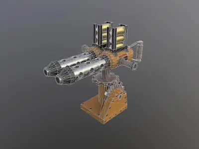 A set of defense towers Ready to be loaded into the game engine Low-poly 3D model