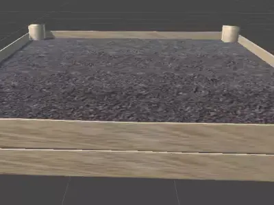 wood box and plant box 3D model