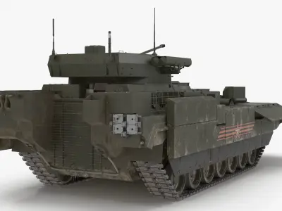 T-15 Armata Green Dirt Low-poly 3D model