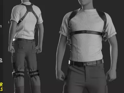 Agent Man 1 - Marvelous Designer with Video Process - Update 3D model