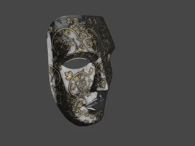 Metal mask Low-poly 3D model