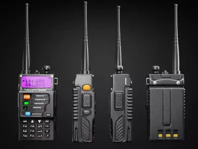 Baofeng Walkie-Talkie RAW Scan Transceptor de RAdio 3D model