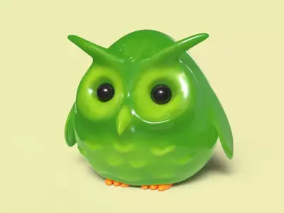 Owl glass figurine Free 3D model