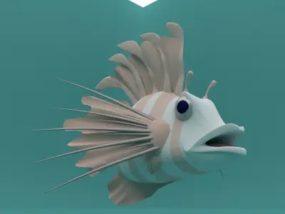 lion fish Low Poly 3D model