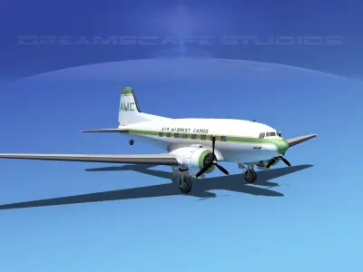 Douglas DC-3 AMC Cargo 3D model