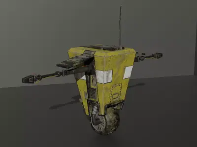 Stylized Claptrap Robot - Post-Apocalyptic Edition Low-poly 3D model