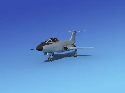 McDonnell F-101B Voodoo Bare Metal 3D model